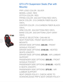 PRP GT3 Custom Seats for RJ