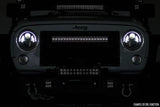 Rough Country 50 Inch Black Series LED Light Bar Curved | Dual Row | Cool White DRL