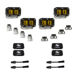 S2 SAE Amber Fog Pocket Kit Fits 21-On Ford Raptor Baja Designs