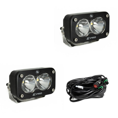 LED Light Pods Spot Pattern Pair S2 Pro Series Baja Designs