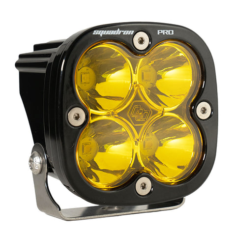 LED Light Pod Black Amber Lens Spot Pattern Squadron Pro Baja Designs