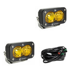 LED Work Light Amber Lens Driving Combo Pattern Pair S2 Sport Baja Designs